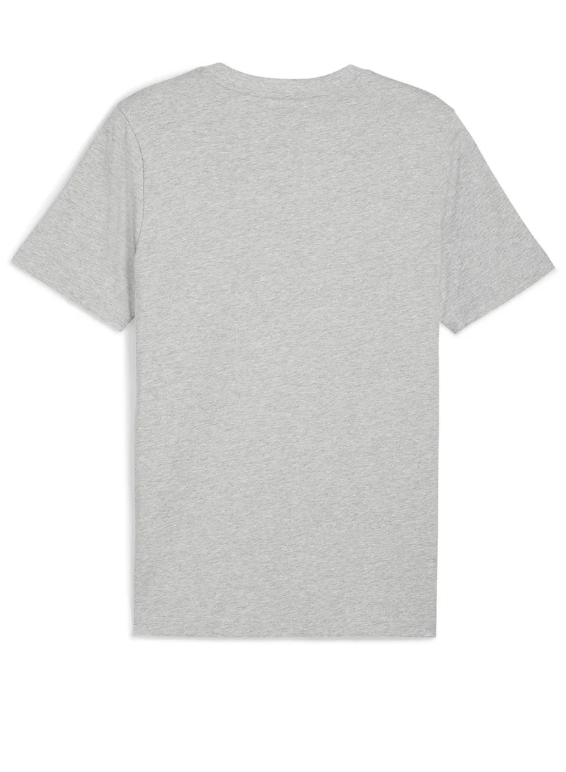 PUMA light gray heather Men's Graphic Cat Logo Tee for Men | Best Price UAE
