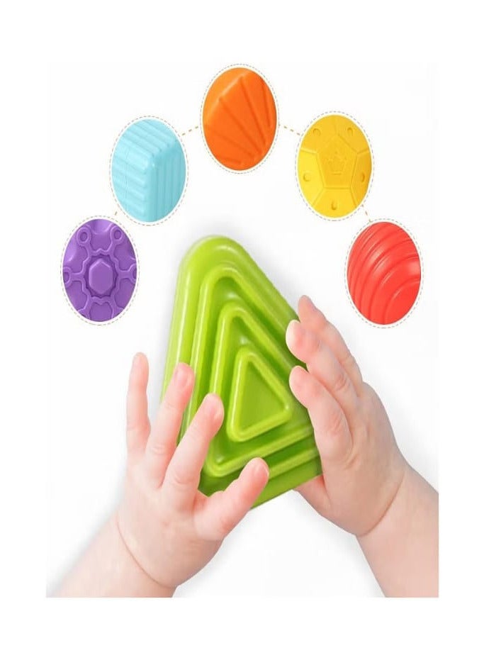 Montessori Toys for 1 Year Old,Baby Sorter Toy Colorful Cube and 6 Pcs Multi Sensory Shape, Toddler Developmental Learning Toys Birthday Gifts,Baby Toys 6-12-18 Months - Image 2