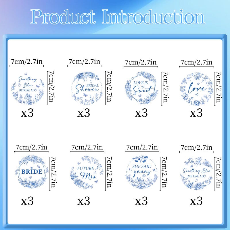 Aposwow Something Blue Before I Bridal Shower Do Cupcake Toppers Decorations, 24PCS Something Blue Bridal Shower Cupcake Picks Decoration for Bachelorette Engagement Wedding Party Decor - Image 2
