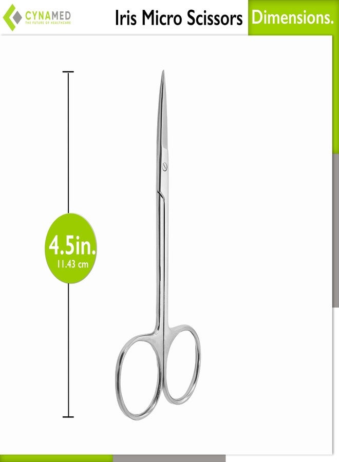 Cynamed Iris Micro Dissecting Precision Lab Scissors, Fine Point Straight - Perfect for Doctors, Nurses, EMS, Students, Education & Training and More (Pack of 1) - Image 3