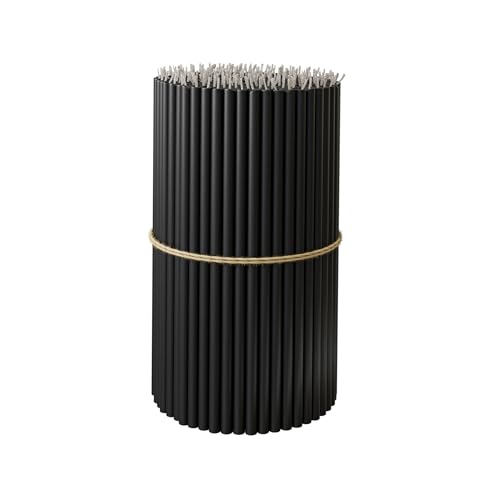 BlueBee Candles شموع شمع العسل النقي من بلو بي 50 قطعة، أعواد شموع معطرة بالعسل، شموع رفيعة وطويلة، بدون قطرات، بدون دخان، شموع شمع النحل الطبيعية لعيد الميلاد، الكنيسة، الهالوين، عيد الميلاد 18 سم 50 أسود