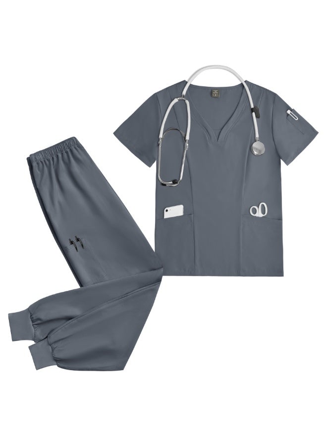 NIBEMINENT High Quality Doctor Nurse Scrub Set Hospital Uniforms Medical Scrubs Nurses Accessories Pet Clinic Work Clothes  Suits - Image 1
