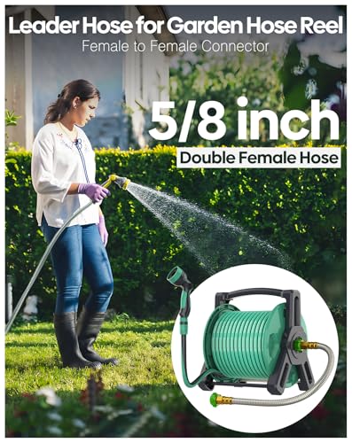 BlueGarden Short Metal Garden Hose 3 ft with Female to Female Connector， Stainless Steel Small Leader Hose for Hose Reel, Long, Flexible, Lightweight & Heavy Duty Water Pipe, Outdoor Water Hose Extension Adapter - Image 5