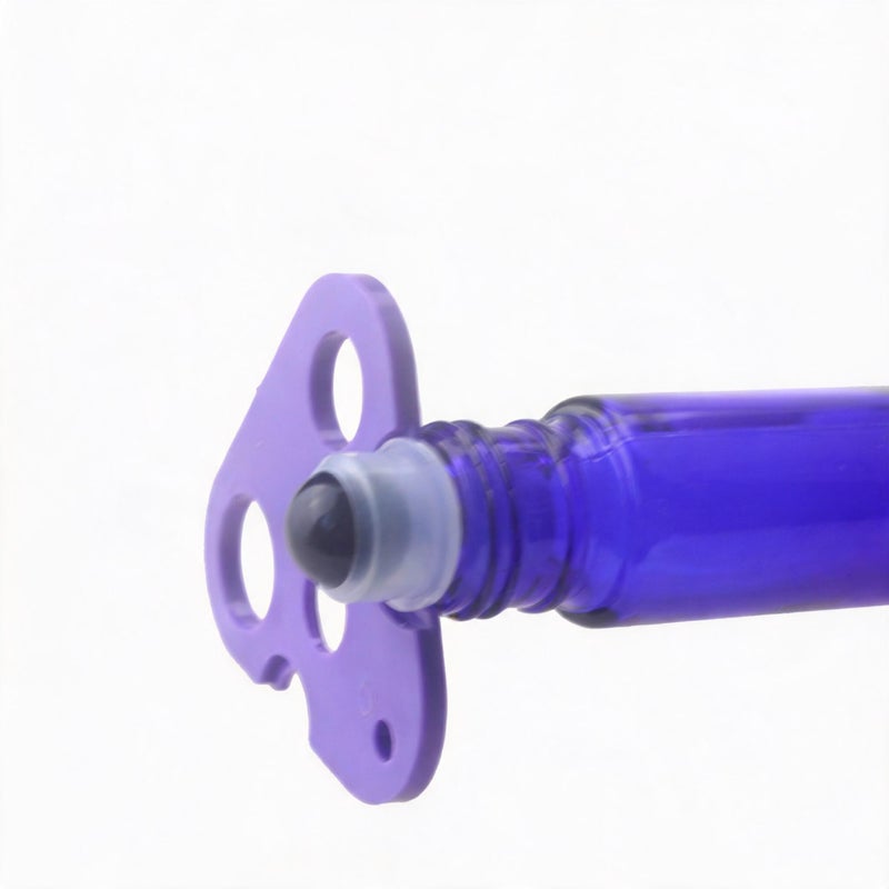 Roller Bottle Opener: Purple Ergonomic Triangle Grip - Universal Compatibility Roller Bottle Disassembler for Aromatherapy Refills, DIY Essential Oil Blending and On-the-Go Use - Image 3