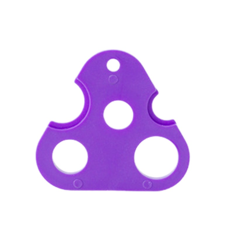 Roller Bottle Opener: Purple Ergonomic Triangle Grip - Universal Compatibility Roller Bottle Disassembler for Aromatherapy Refills, DIY Essential Oil Blending and On-the-Go Use - Image 1