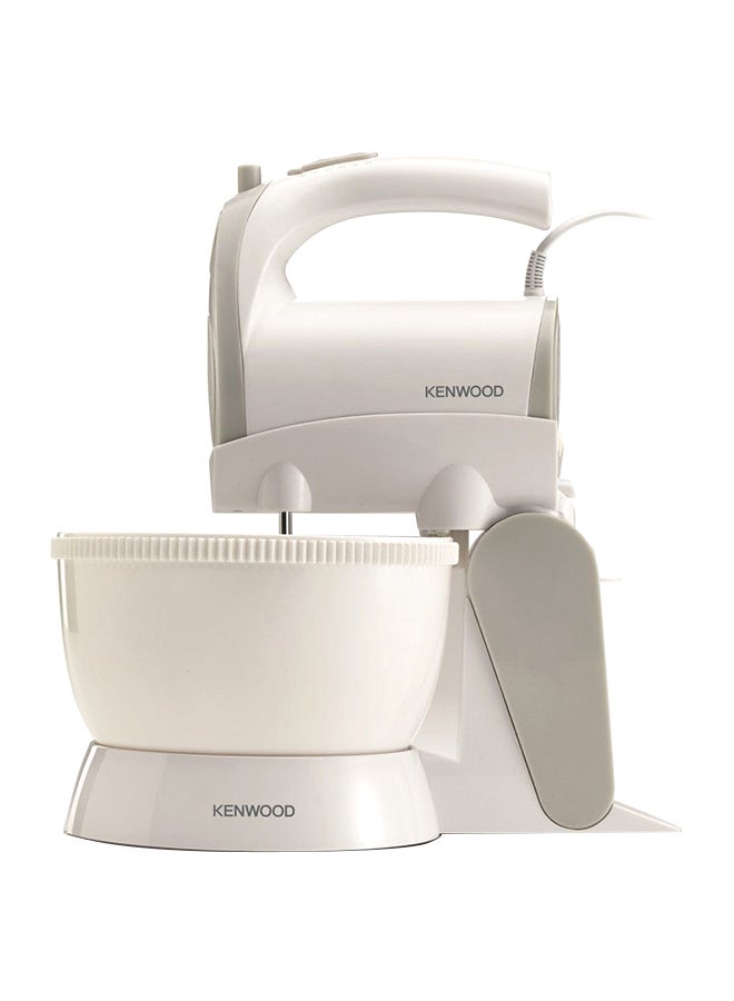 KENWOOD Stand Mixer Hand Mixer (Electric Whisk) With Rotary Bowl,5 Speeds+Turbo Button,Twin Stainless Steel Kneader And Beater For Mixing,Whipping,Whisking,Kneading 2.4 L 300 W HMP22.000WH White - Image 1