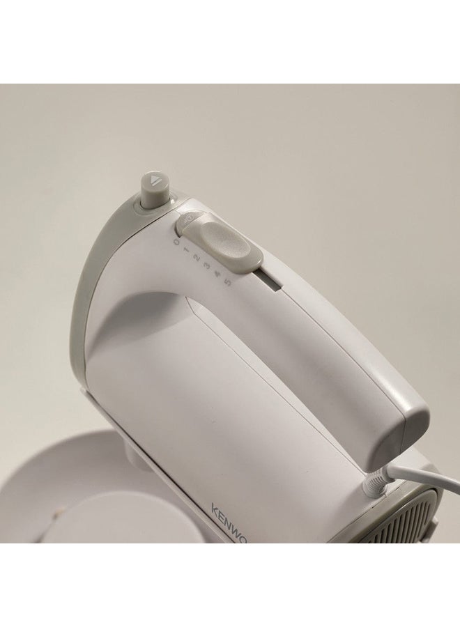 KENWOOD Stand Mixer Hand Mixer (Electric Whisk) With Rotary Bowl,5 Speeds+Turbo Button,Twin Stainless Steel Kneader And Beater For Mixing,Whipping,Whisking,Kneading 2.4 L 300 W HMP22.000WH White - Image 4