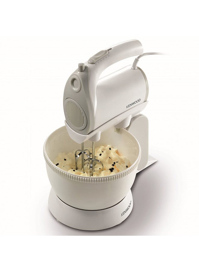 KENWOOD Stand Mixer Hand Mixer (Electric Whisk) With Rotary Bowl,5 Speeds+Turbo Button,Twin Stainless Steel Kneader And Beater For Mixing,Whipping,Whisking,Kneading 2.4 L 300 W HMP22.000WH White - Image 2