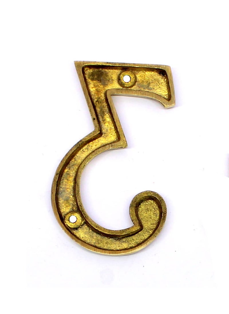 ESPLANADE eSplanade 4 Brass House Hotel Door Number Plaque Sticky Numeric Numerical Digit 09 3three  - Image 5