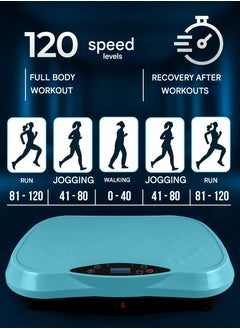 DBLEW 3D Vibration Plate Whole Body Exercise Machine Oscillation Pulsation Motion Platform Weight Loss Shaping ABS Toning Oscillation Motion Fitness Plate Workout Back Head Foot Neck Calf Shoulder Arm Chest Pain Relief Muscles Massager Tissues Home Gym Burn Calories Faster 120 Vibrate Modes  - Image 2