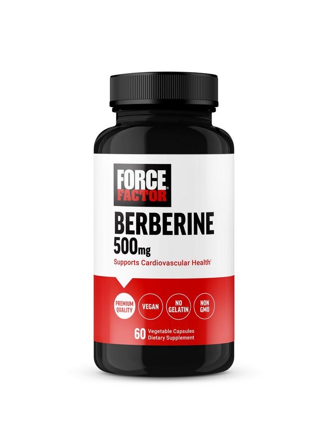 Force Factor FORCE FACTOR Berberine 500mg Supplement, Cardiovascular Support Supplement, Supports Heart Health, Premium Quality, Vegan, No Gelatin, Non-GMO, 60 Vegetable Capsules  - Image 1