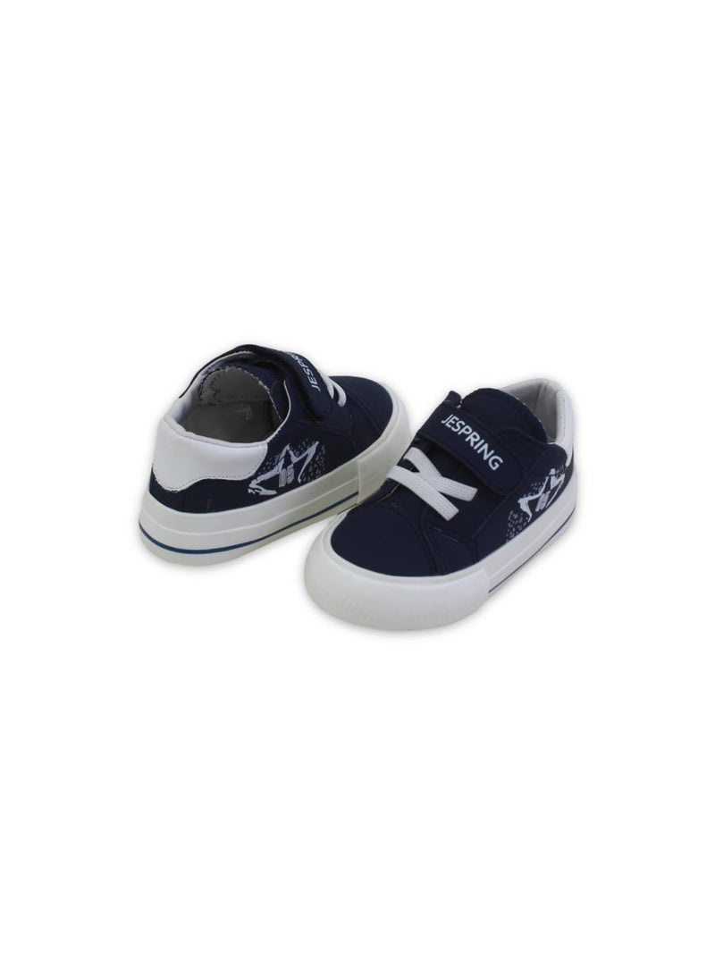 Baby Boys Leather Sneakers – Navy - Image 2
