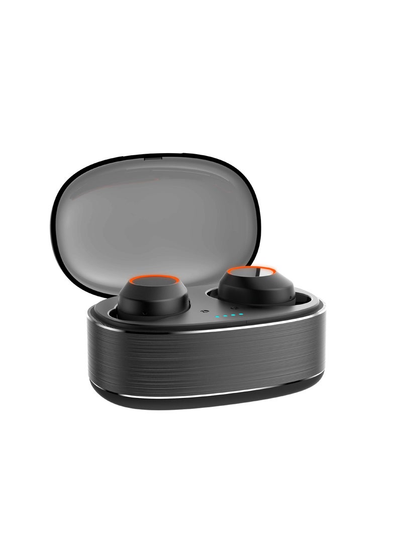 سماعات بلوتوث Moodix KI23K020 مع تحكم ذكي باللمس، أسود - Image 3