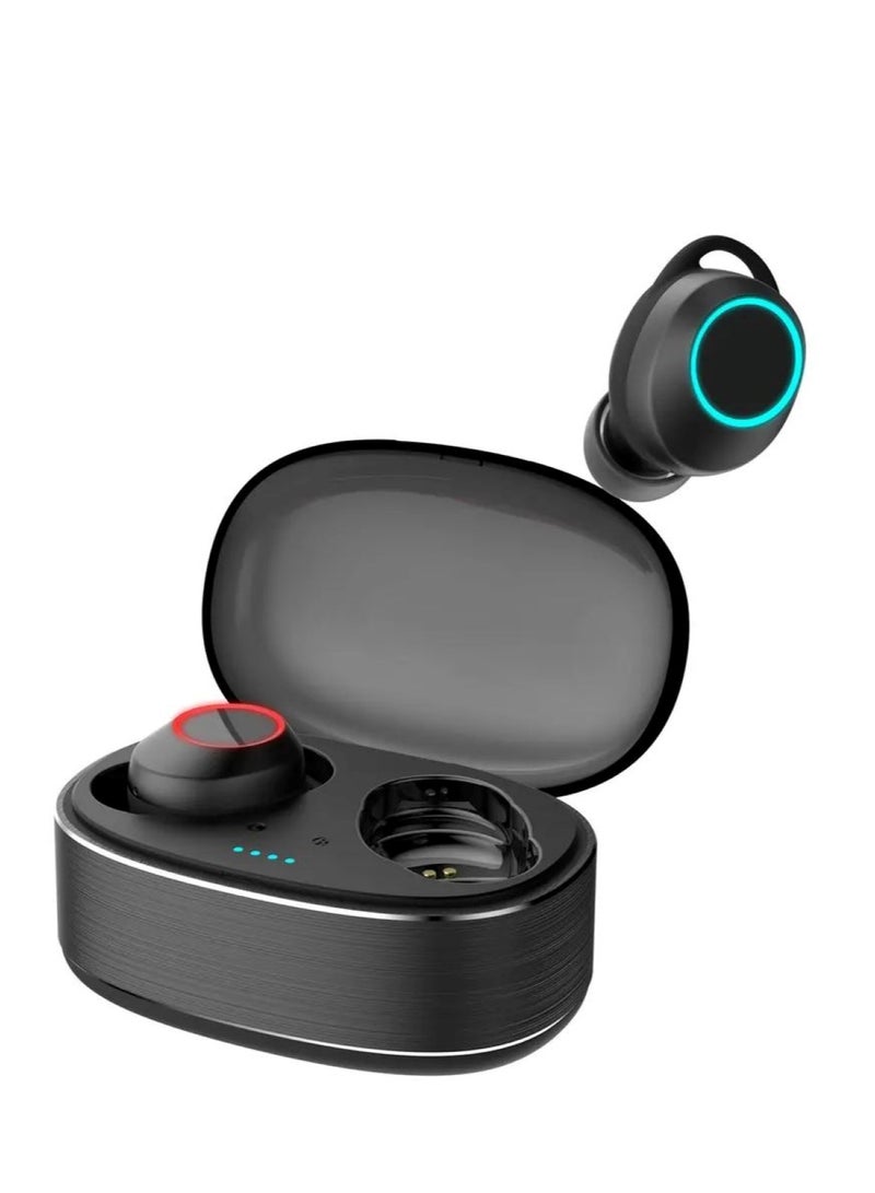 سماعات بلوتوث Moodix KI23K020 مع تحكم ذكي باللمس، أسود - Image 1