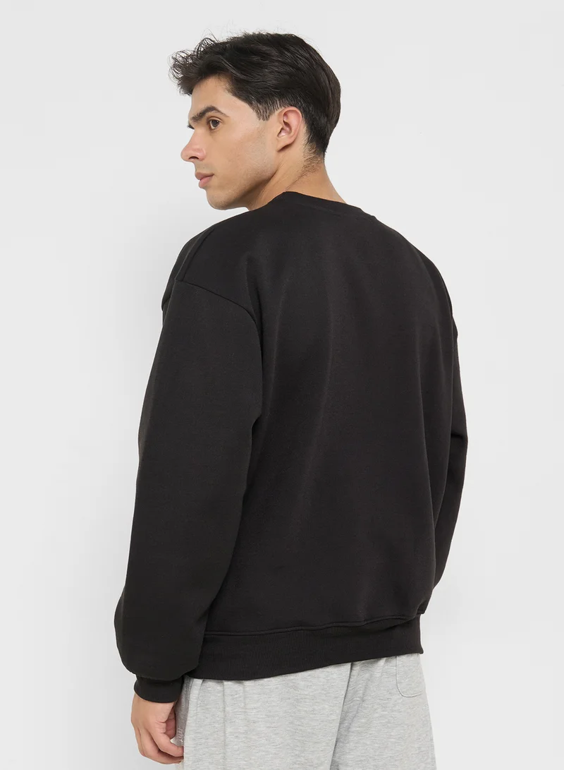 Seventy Five Basics Oversized Basic Sweatshirt
