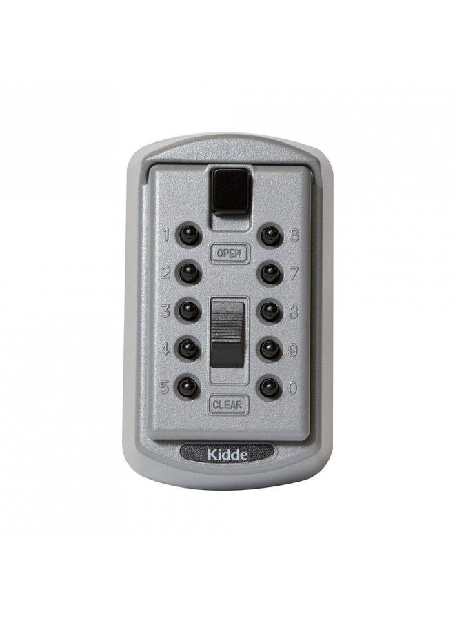 Kidde AccessPoint 001170 KeySafe Original Slimline Push Button Combination Permanent Key Lock Box, 2-Key, Titanium Gray - Image 1