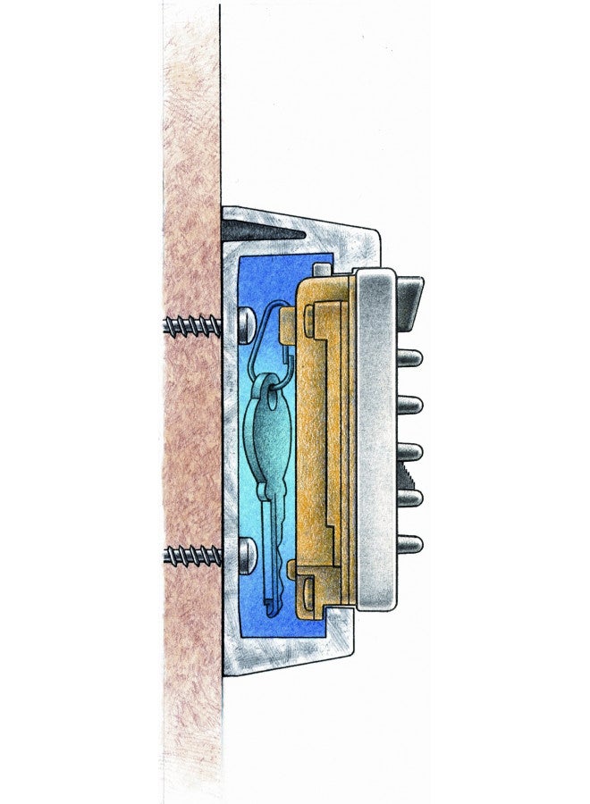 Kidde AccessPoint 001170 KeySafe Original Slimline Push Button Combination Permanent Key Lock Box, 2-Key, Titanium Gray - Image 3