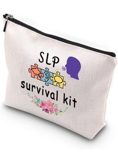 WCGXKO WCGXKO SLP Survival Kit Speech Therapist Gift Zipper Pouch Makeup Bag for Speech Language Pathologist (SLP Survival) 