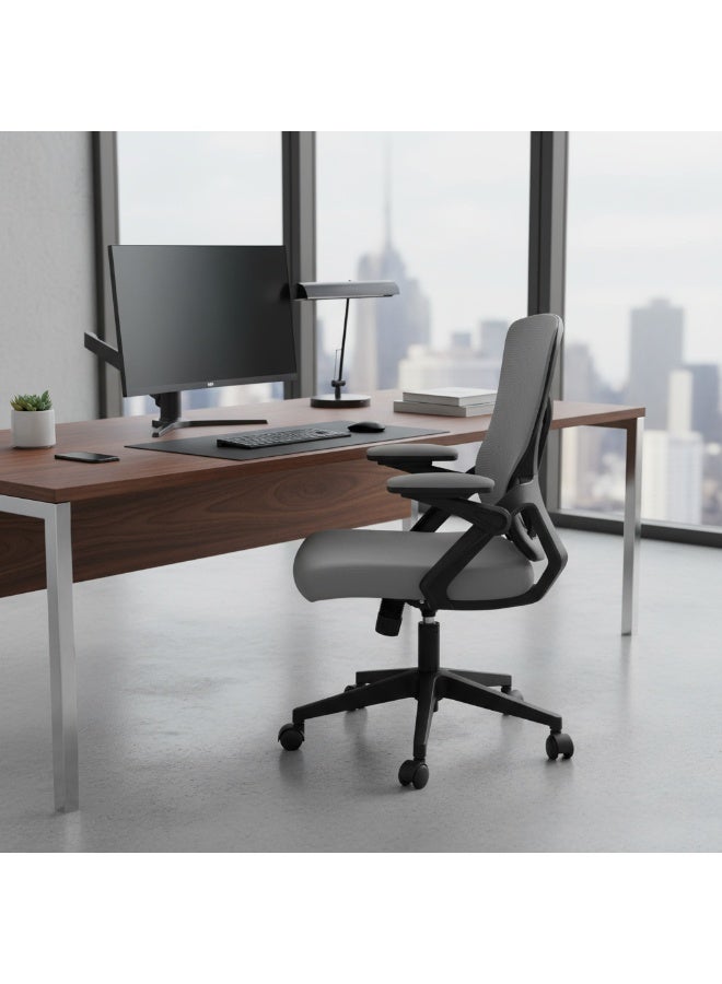 شركة مهار الخليج  كرسي مكتبي شبكي لون رمادي مريح جدا - Image 4