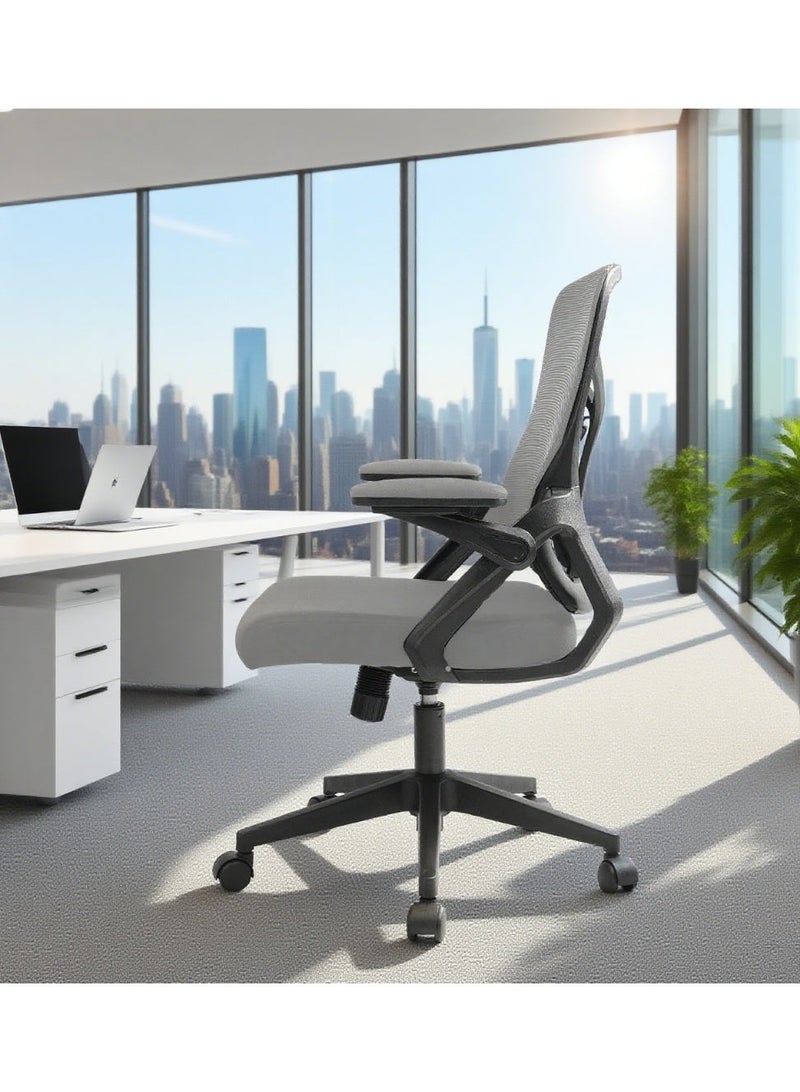 شركة مهار الخليج  كرسي مكتبي شبكي لون رمادي مريح جدا - Image 1