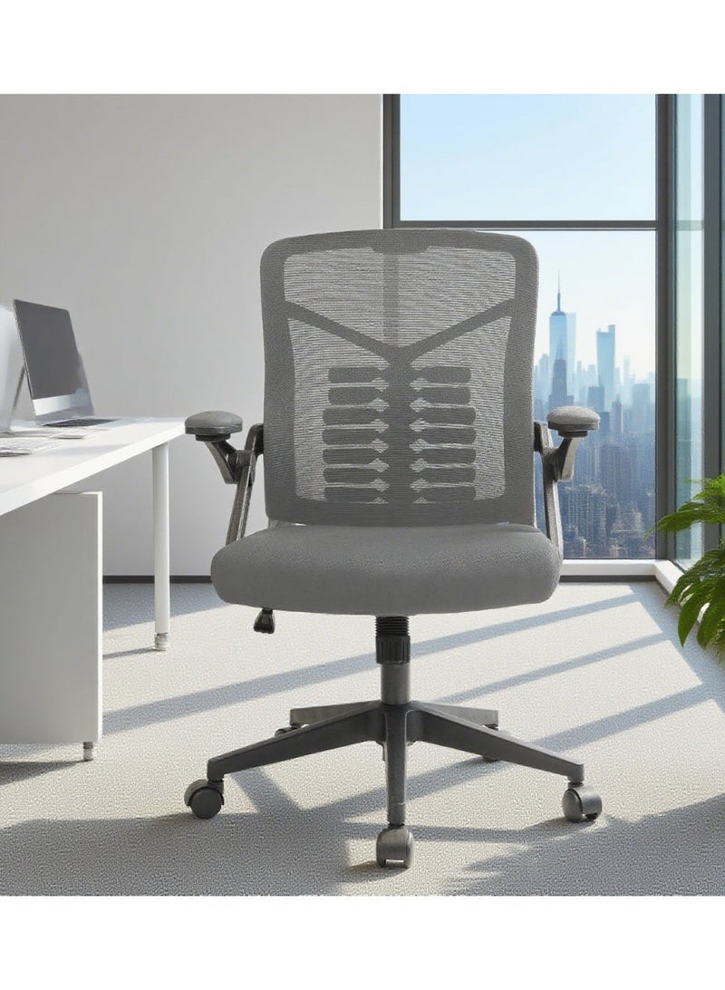 شركة مهار الخليج  كرسي مكتبي شبكي لون رمادي مريح جدا - Image 3
