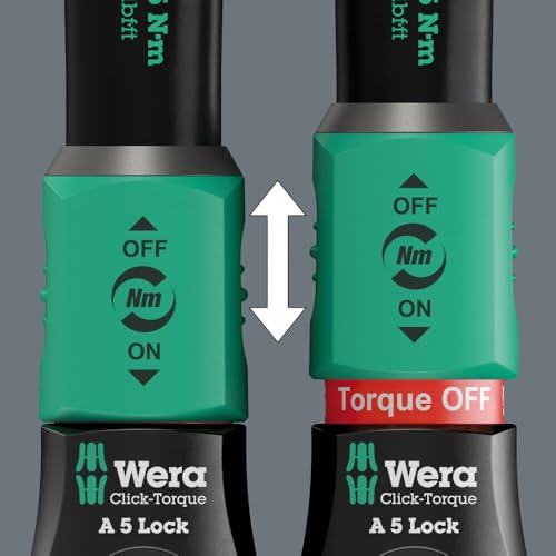 Wera 05075690001 ClickTorque Lock A 5 Torque wrench adjustable Torque Lock function reversible ratchet clockwise torque operation 2525 Nm 14 x 2525 Nm - Image 3