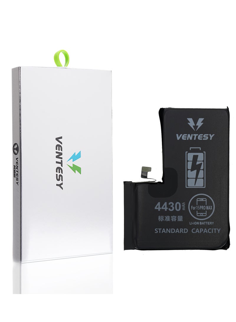 VENTESY Battery for Apple iPhone 15pro max Ultra High Capacity - Black 