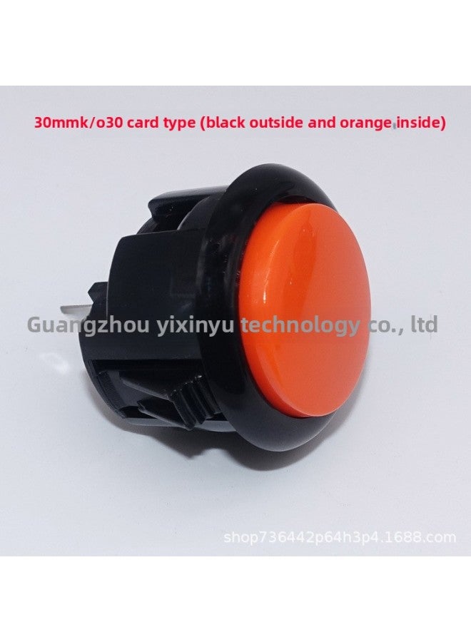 Imitation Three And Button Two-color Mixed Color 30 Card Arcade Computer Game Button 30MM MIX PUSHBUTTON-Product Color:K/r: Black Outside And Red Inside  - Image 4