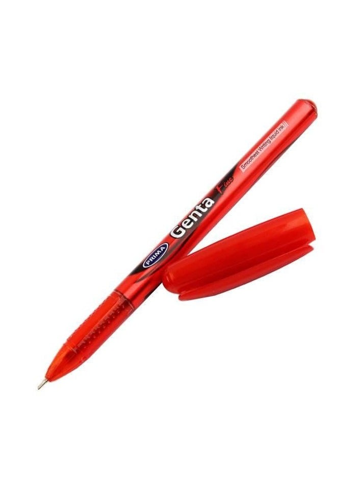 بريما القلم الجاف سن إبرة  ٠.٧ ملي لون الحبر أحمر اجمل علبة العلبة :10اقلام - Image 2