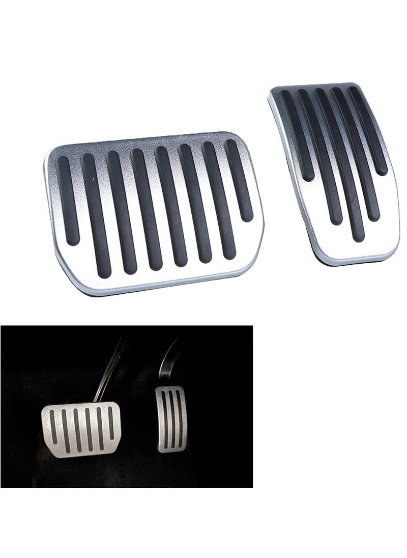 Generic Tesla Model 3 / Y Foot Pedals, Aluminum Alloy Non-Slip Replacement Accelerator and Brake Pedal, Set of 2(Silver) - Image 1