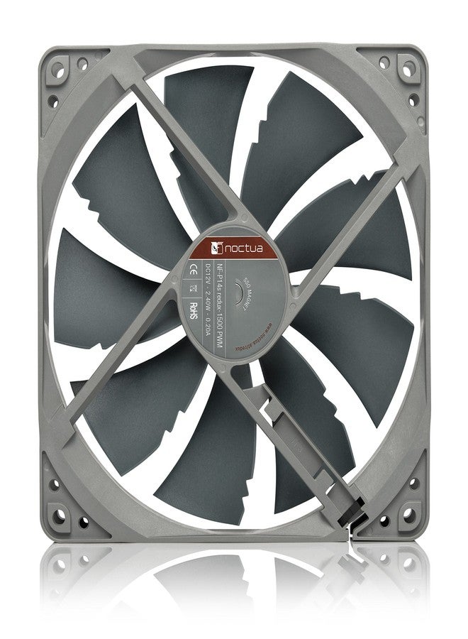 Noctua NF-P14s redux-1500 PWM, High Performance Cooling Fan, 4-Pin, 1500 RPM (140mm, Grey) - Image 3