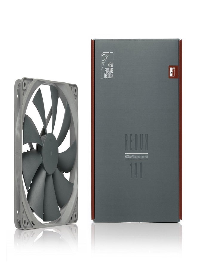 Noctua NF-P14s redux-1500 PWM, High Performance Cooling Fan, 4-Pin, 1500 RPM (140mm, Grey) - Image 4