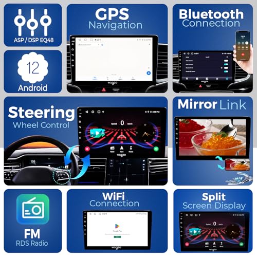 Wagzo Car Android System Touch Screen 9 Inch Car Play Android Auto Wireless|TS9Pro Player|4GB/64GB|4th Gen|4Core|IPS Display|GPS&Bluetooth|WiFi&FM|Steering Control| LED Camera Included - Image 2