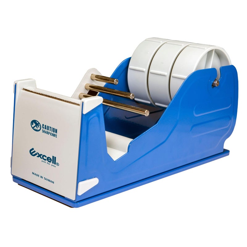 ICO Excell Deluxe Triple Extra Wide Metal Multi-Roll Desktop Tape Dispenser with Tiered Metal Separator Bars, EX-3372, 3 inch Wide, 3 inch Core - Image 1