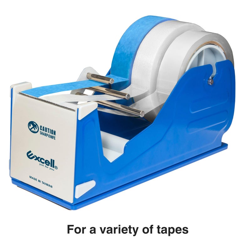 ICO Excell Deluxe Triple Extra Wide Metal Multi-Roll Desktop Tape Dispenser with Tiered Metal Separator Bars, EX-3372, 3 inch Wide, 3 inch Core - Image 2
