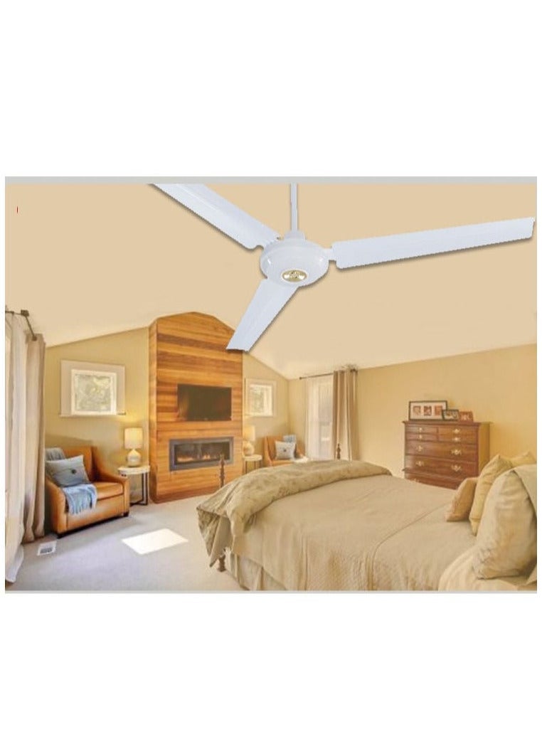 REFURA 3 Pieces of 56" Inch 3 Blade Ceiling Fan with Speed Regulator 75 Watts White RE-712 - Image 2