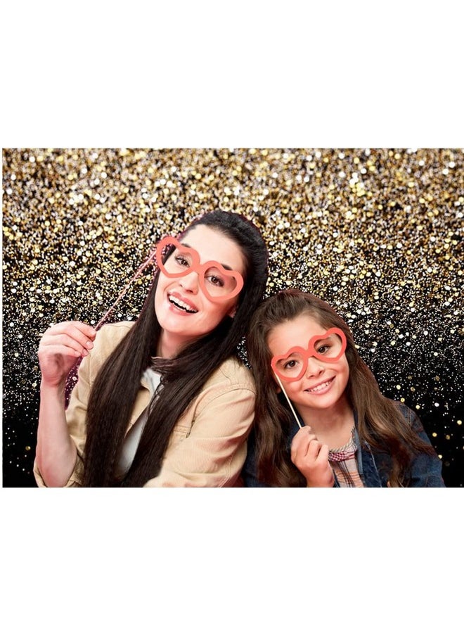 CYLYH 7X5Ft Black And Gold Backdrop Golden Spots Backdrop Vintage Astract Glitter Background Wedding Adult Baby Children Holiday Party Decor D417  - Image 4