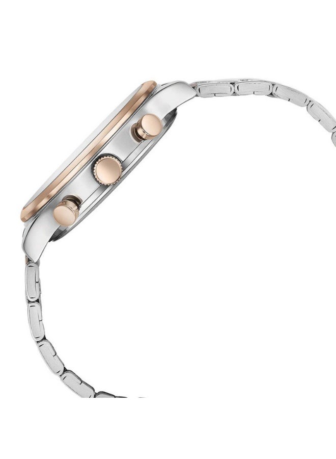 Sonata 77146KM01 Men’s Watch – Multifunction Light Beige Dial, Two-Tone Stainless Steel Bracelet, Quartz Movement - Image 4
