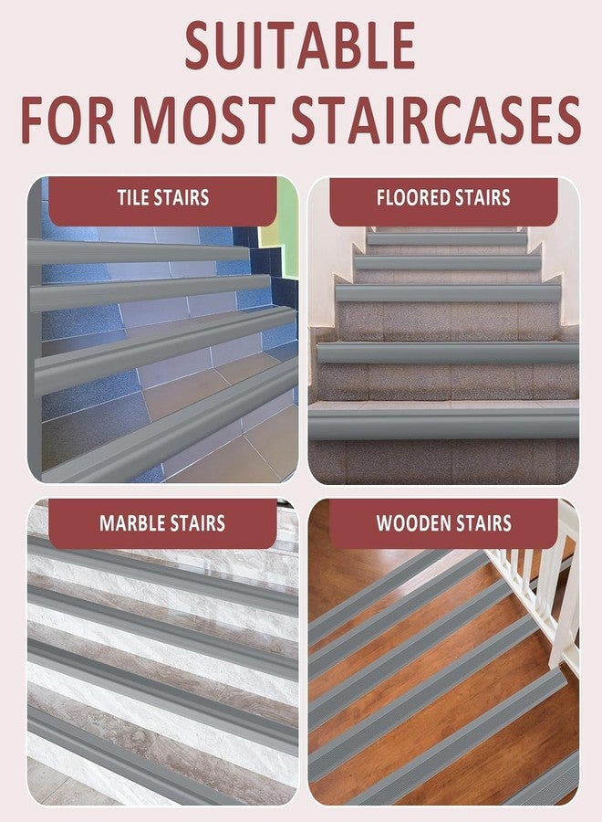 Delzon Stair Anti Slip Nosing Self-Adhesive Vinyl Edging Strip,Non Slip Step Trim,PVC Rubber Angle Stair Edge Trim 1 Meter - (2, Gray) - Image 5