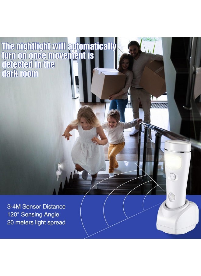Enhon Enhon 4 in 1 LED Rechargeable Plug in Flashlights, 3 Pack LED Emergency Lights for Home Power Failure, Plug in Power Outage Light, Power Failure Light with Motion Detection (White)  - Image 2