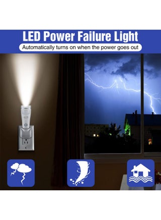 Enhon 4 in 1 LED Rechargeable Plug in Flashlights, 3 Pack LED Emergency Lights for Home Power Failure, Plug in Power Outage Light, Power Failure Light with Motion Detection (White) - pzsku/ZF2C57DEA10740CE5C559Z/45/1747980072/38fca5fb-a2d0-43ea-adce-f0ef375c6060