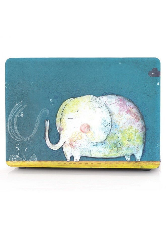 Moca The Cute ~Elephant [3 MAC Accessories FREE] for MacBook Air 13" 13.3 inch A1369 / A1466 / also fits New MacBook Air 13" 13.3 inch MQD32LL/A - Mid-2017 - Newest Version Release Matte Hard Shell Snap on Front & Back Case Cover - Image 1