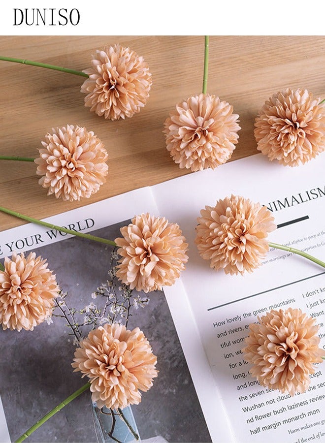 DUNISO 10 قطع من الزهور الاصطناعية لتزيين الطاولة المركزية باقات زهور حريرية وهمية لتزيين طاولة المنزل وغرفة المكتب والحفلات والزهور لتزيين طاولات الزفاف - Image 2