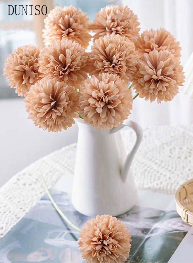 DUNISO 10 قطع من الزهور الاصطناعية لتزيين الطاولة المركزية باقات زهور حريرية وهمية لتزيين طاولة المنزل وغرفة المكتب والحفلات والزهور لتزيين طاولات الزفاف - Image 5