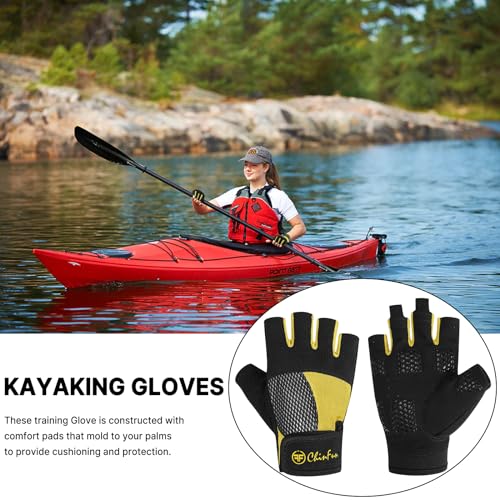ChinFun Kayaking Gloves 3/4 Finger - Provide Cushioning and Protection, with Resistant Palm and Grip, Easy to Take on and Off, Perfect for Diving, Sailing, Kayaking - Women, Men, Youth - Image 5