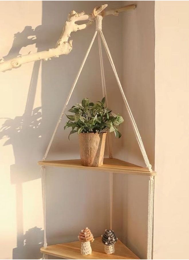 Kutis 3-Tier Wall Hanging Display Stand Home Decoration  Plant Display Stand Beige 32 x 122 Centimeter  - Image 2