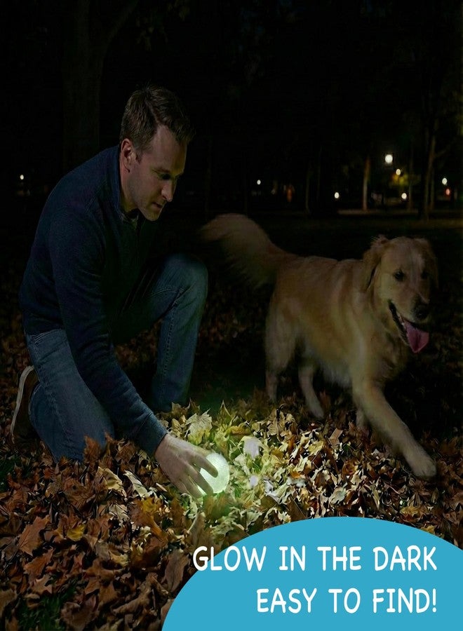 EazziSwitch 3PCS Glow in The Dark Tennis Balls for Dogs: Light up Bouncy Non-Slip Rubber Fetch Training Balls for Nighttime Outdoor Exercise - Interactive Floating Playing Toys for Puppies, Small to Medium Dog - Image 5