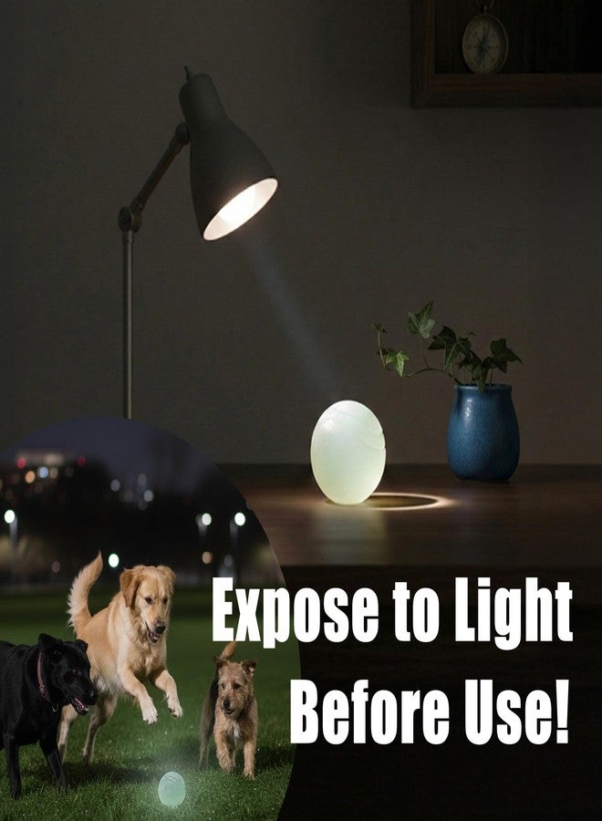 EazziSwitch 3PCS Glow in The Dark Tennis Balls for Dogs: Light up Bouncy Non-Slip Rubber Fetch Training Balls for Nighttime Outdoor Exercise - Interactive Floating Playing Toys for Puppies, Small to Medium Dog - Image 2