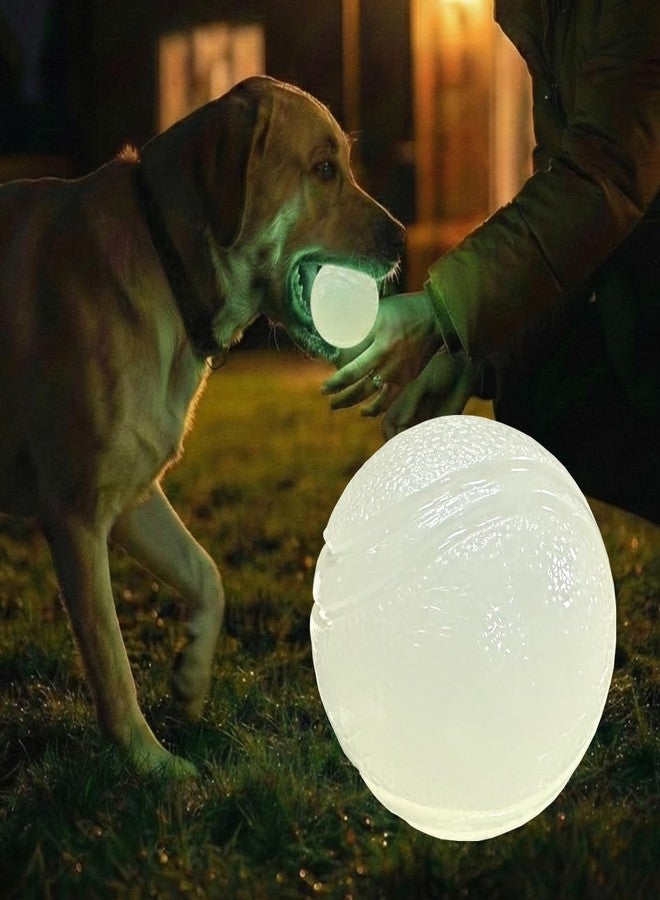 EazziSwitch 3PCS Glow in The Dark Tennis Balls for Dogs: Light up Bouncy Non-Slip Rubber Fetch Training Balls for Nighttime Outdoor Exercise - Interactive Floating Playing Toys for Puppies, Small to Medium Dog - Image 1