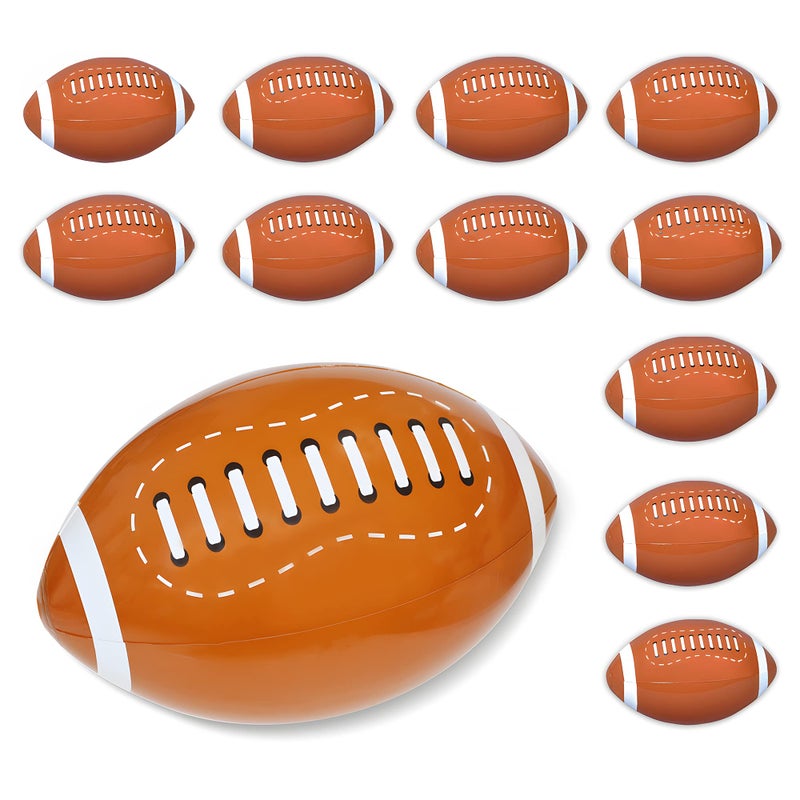 Novelty Place Giant Inflatable Football Set for Kids & Adults, 16 Inches (Pack of 12) - Image 1